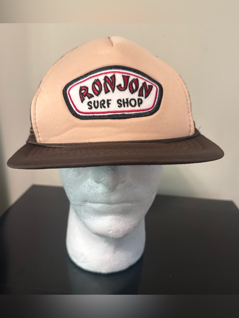 Ron Jon Surf Shop Hat Mesh Trucker Snapback Rope Surf Swim Skate Beach - Brown